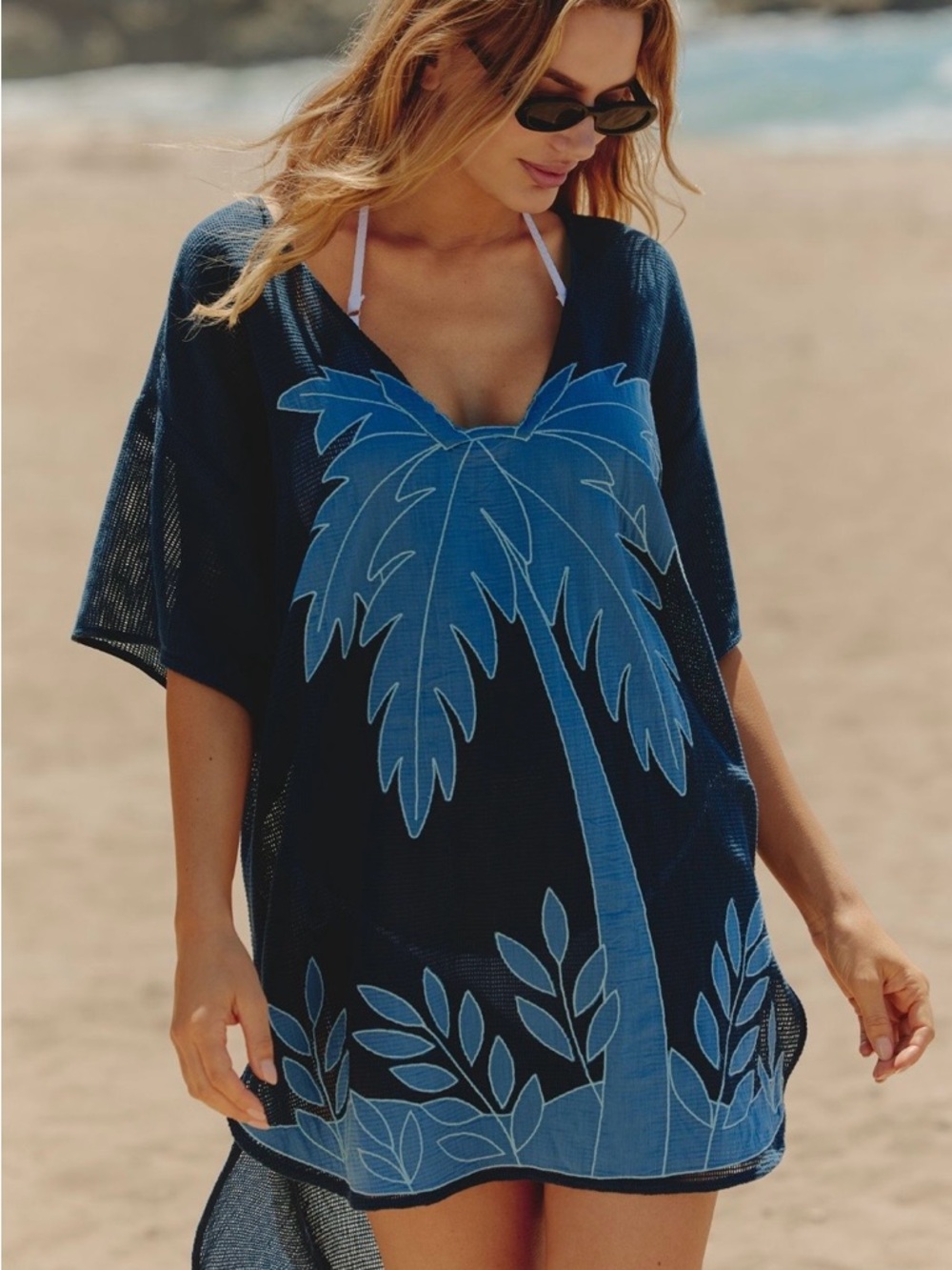 NWT Anthropologie Celandine Mesh Embroidered Mini Dress Swim Coverup